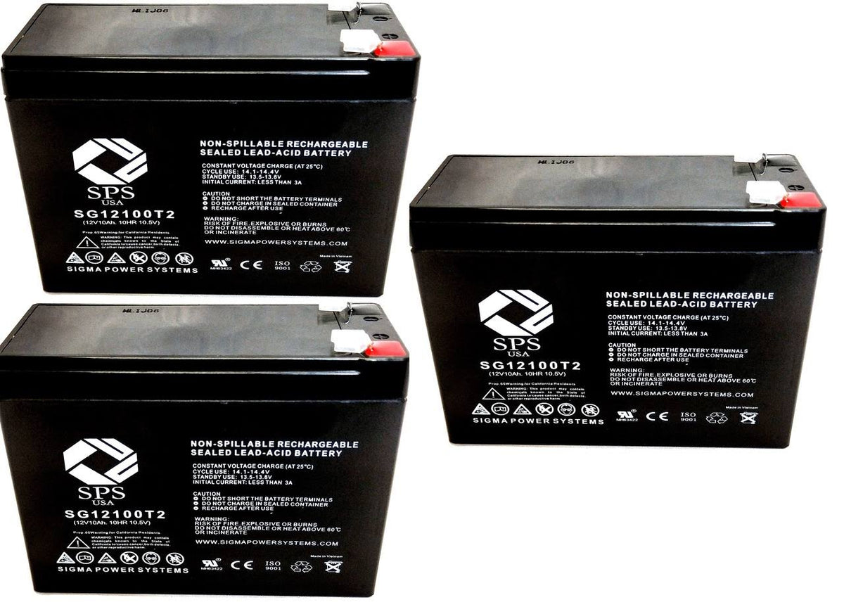 12V 10Ah Replacement Battery (3 Pack) B448342