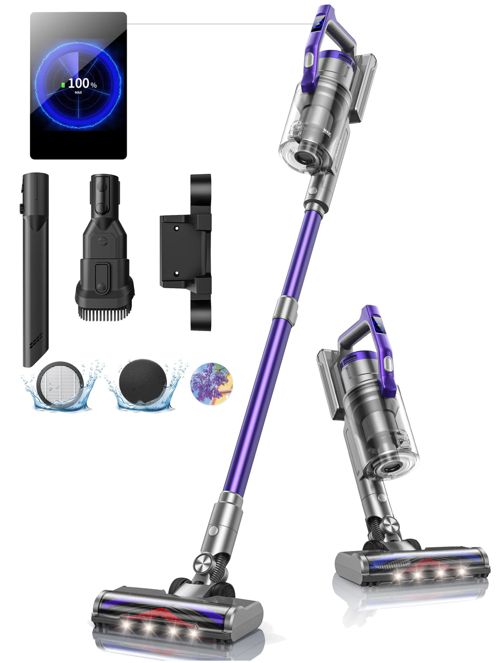 Cordless Vacuum Cleaners 450W 33KPa Lightweight W9157