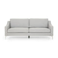 Pebble Gray and Silver Fabric Sofa T675515