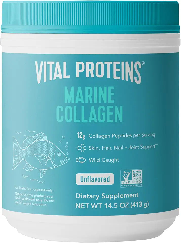 Marine Collagen Peptides Powder Supplement 14.5oz J3394