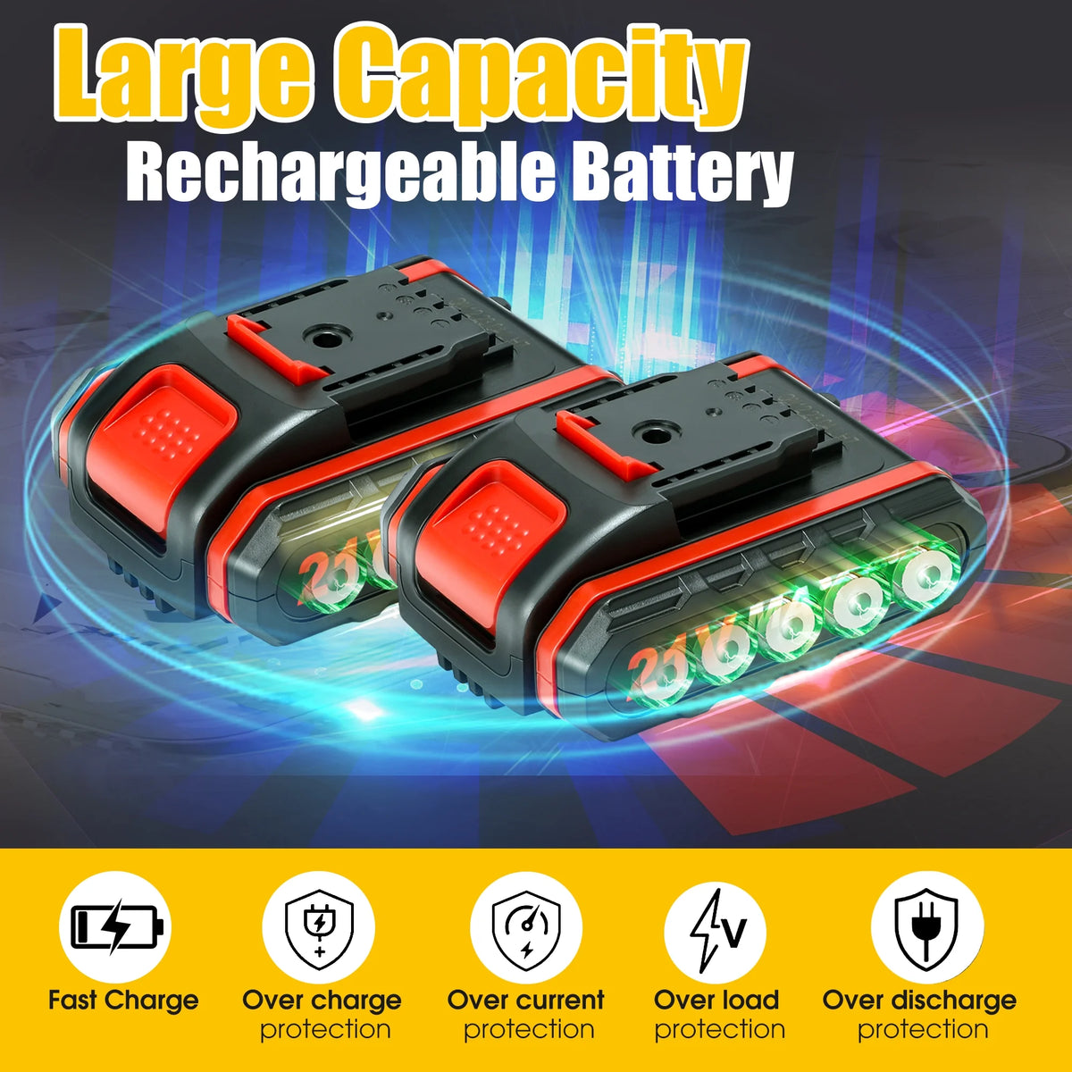 4 inch Mini Cordless Chainsaw with 2 Battery G200