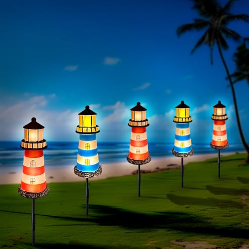 Solar Lighthouse Outdoor Garden Lights Waterproof T935451