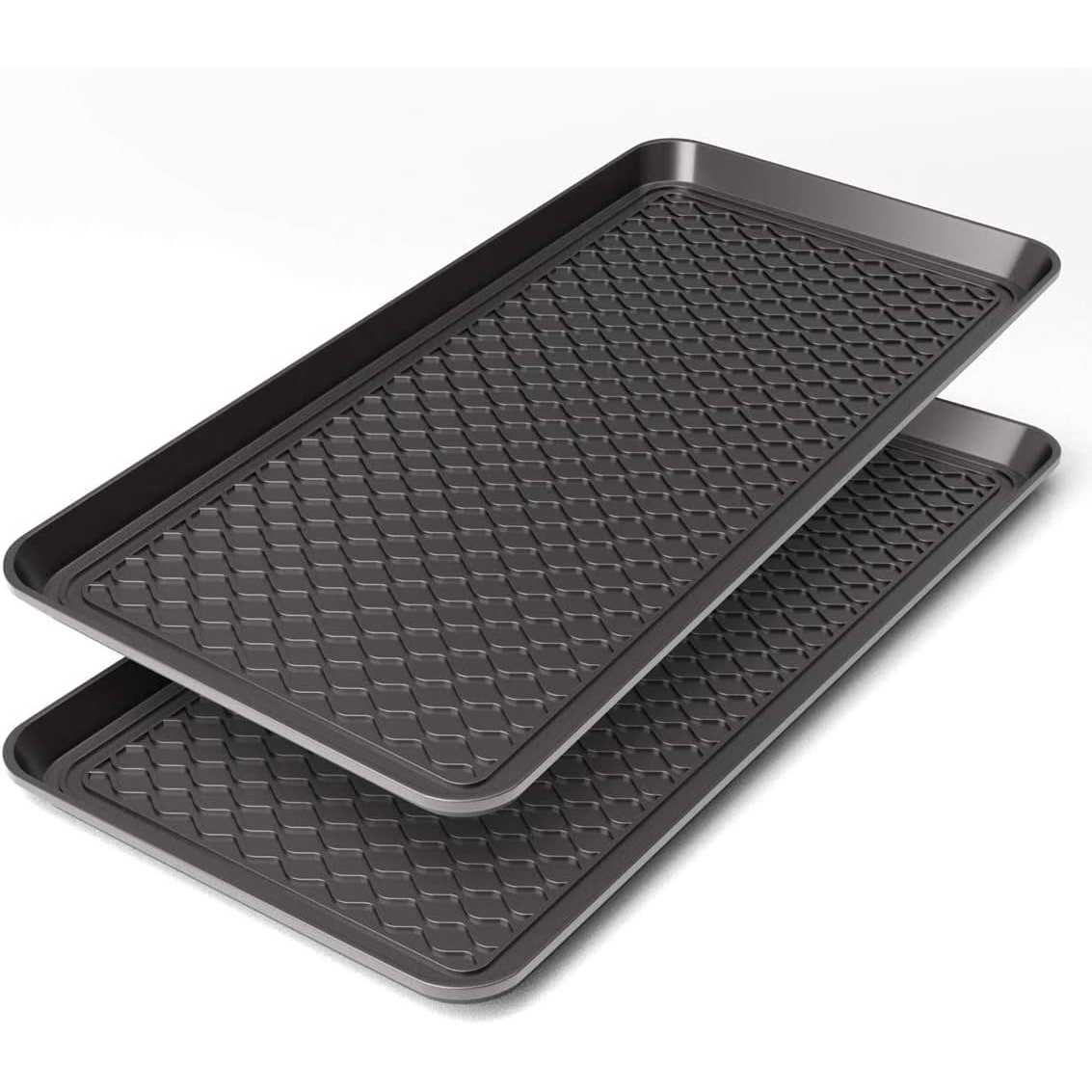Set of 2 Black Heavy Duty Boot Trays L521478