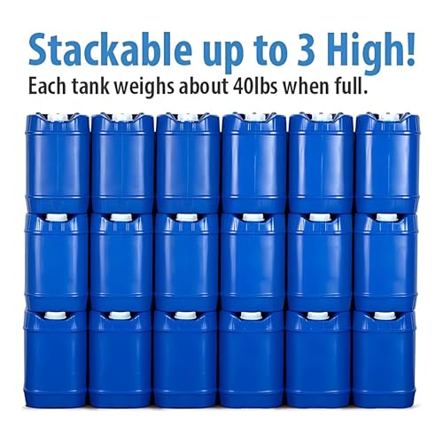 20 Gallon 5 Gallon Each Water Storage Tanks with Lids Spigot Stackable O54518