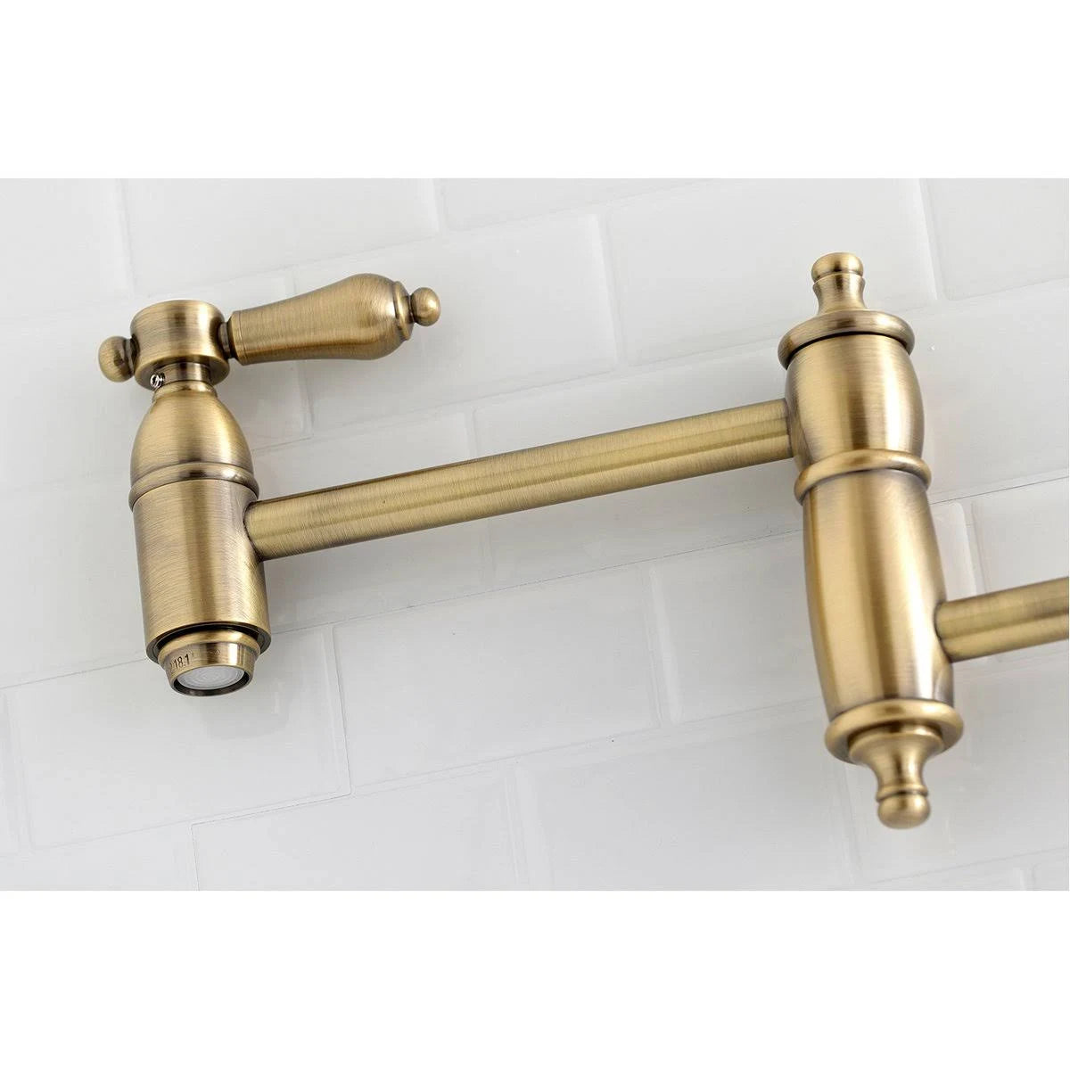 Polished Brass Wall Mount Pot Filler Kitchen Faucet G7073