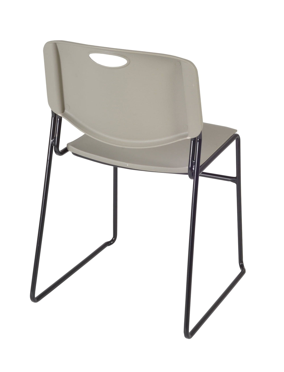 Maple Square Breakroom Table & 4 Grey Stack Chairs X914