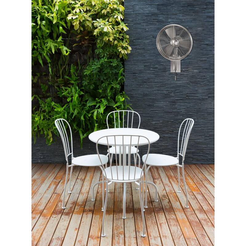15 in. Indoor/Outdoor Brushed Nickel Wall Mount Fan U519