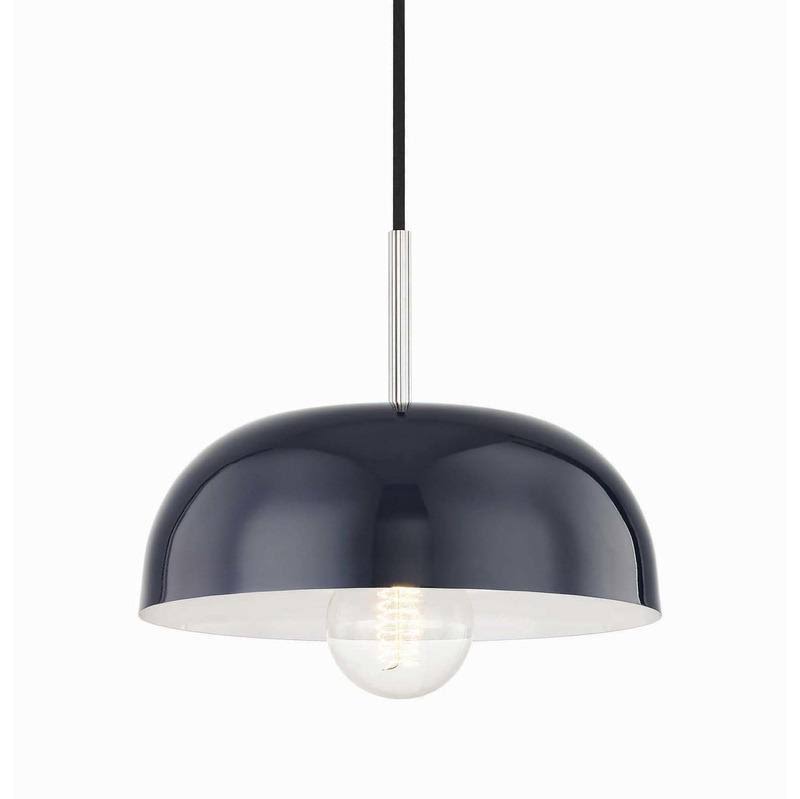 1-Light Large Pendant Aged Brass & Cream Z521