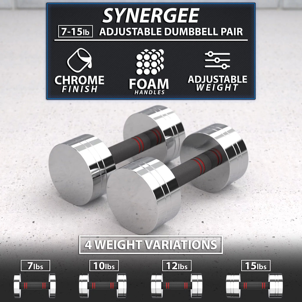 Adjustable Dumbbell Set with Foam Handles C1533