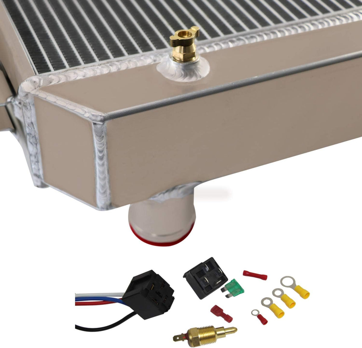 Aluminum Radiator for Chevy Bel Air Nomad V8 1955 1956 1957 A3391