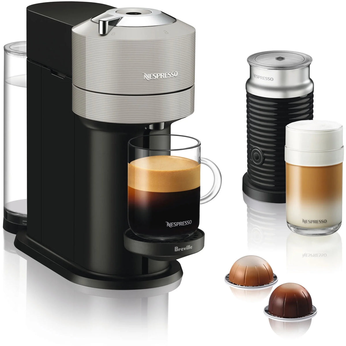 Red Coffee and Espresso Maker with Milk Frother R5369
