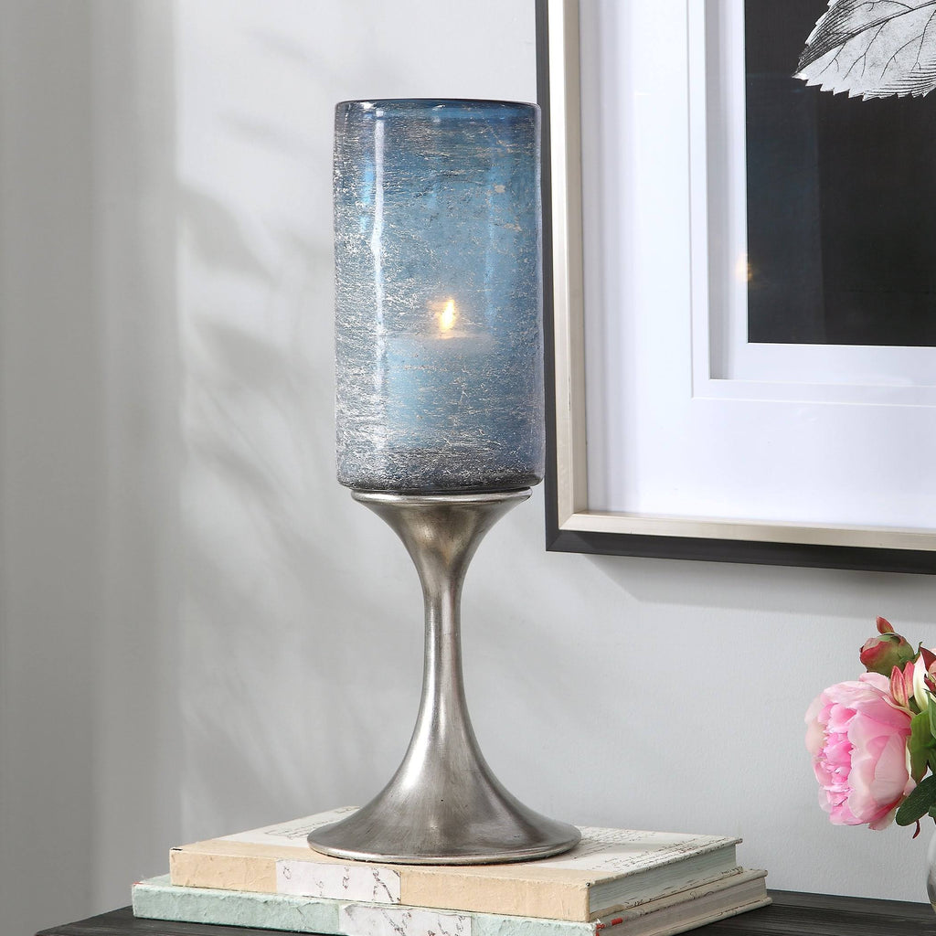 Blown Glass Candleholder V97725