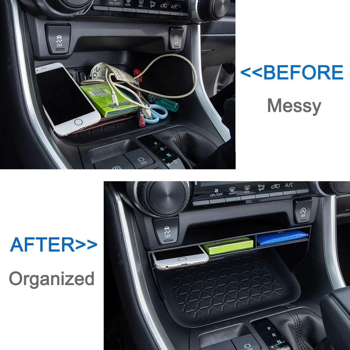 Center Console Organizer ABS Material Insert Tray Storage Box D93306
