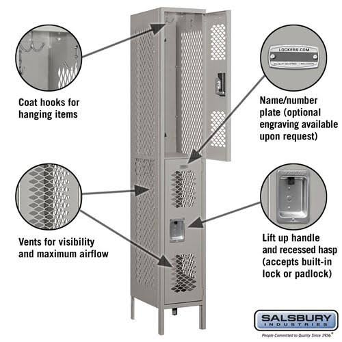 Extra Wide Vented Metal Locker G68020