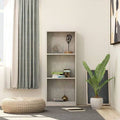 3-Tier Concrete Gray Chipboard Book Cabinet D9009
