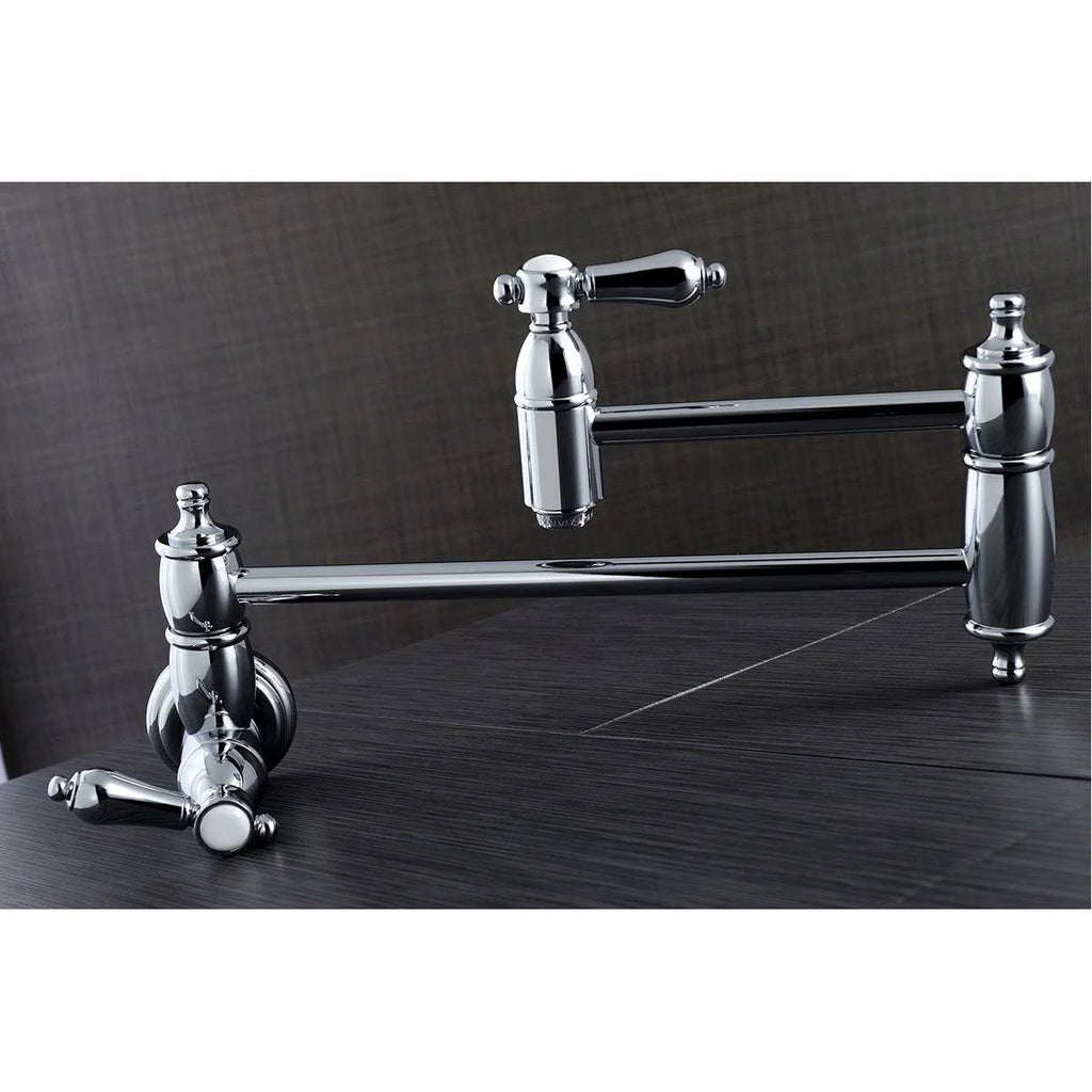 Polished Brass Wall Mount Pot Filler Kitchen Faucet G7073
