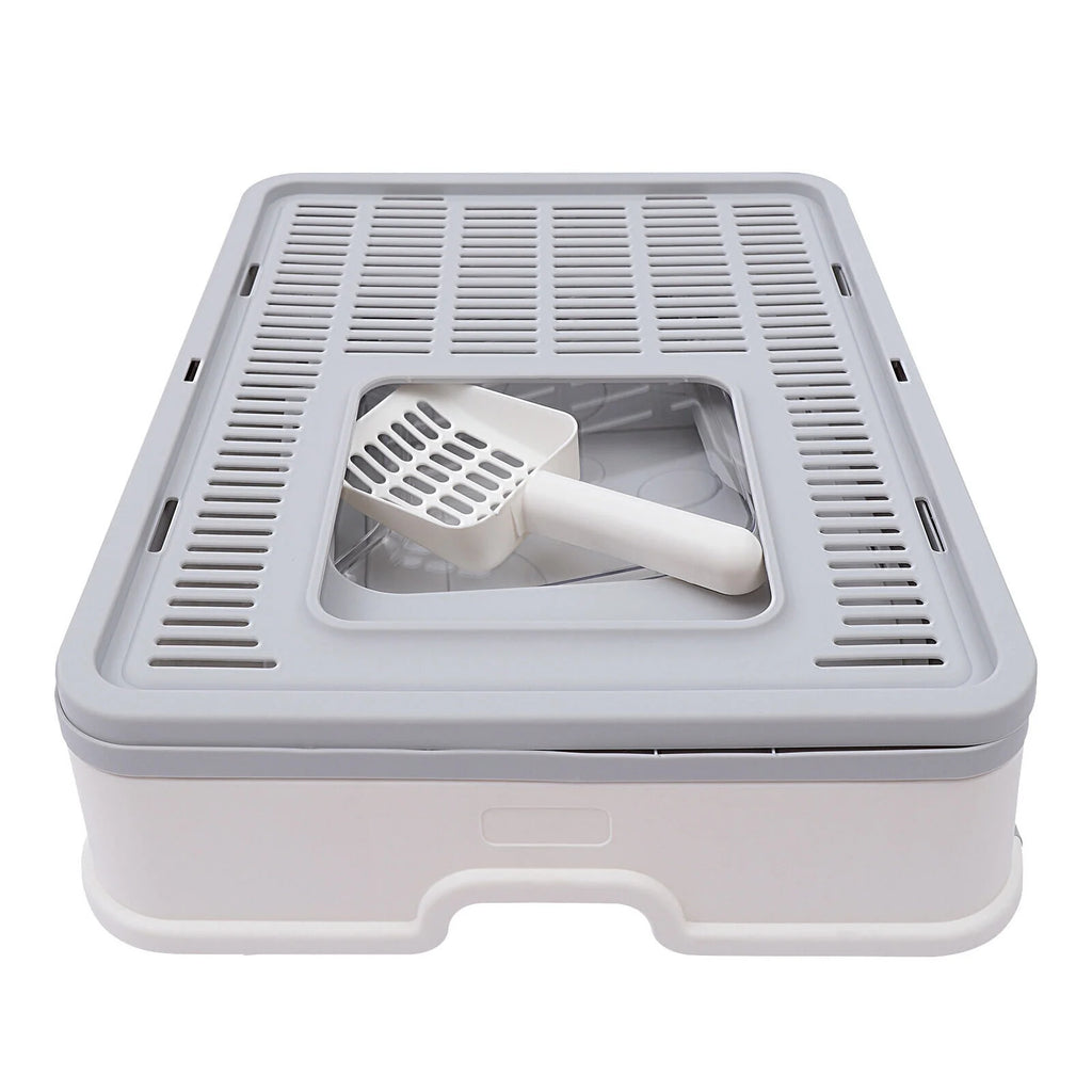 16.14" Foldable Enclosed Cat Litter Box with Lid X59344