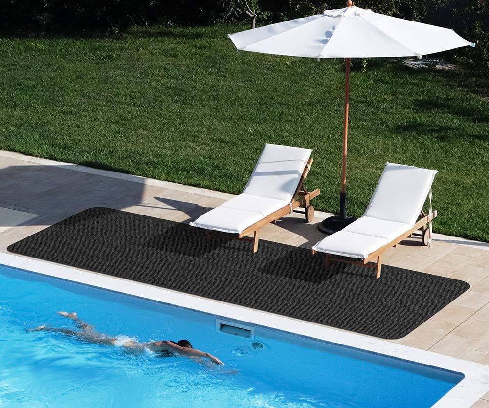 Indoor Outdoor Carpet Runner with Skid-Resistant Rubber Backing C29458