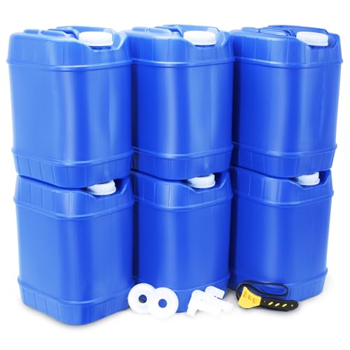 20 Gallon 5 Gallon Each Water Storage Tanks with Lids Spigot Stackable O54518