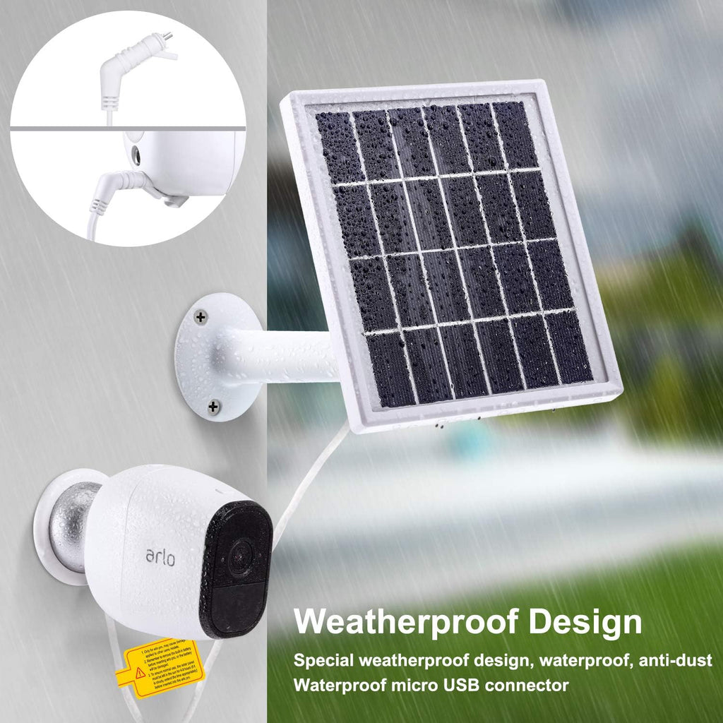 Solar Panel with Adjustable Mount Bracket, 12 Feet Cable (2 Pack) Q9958