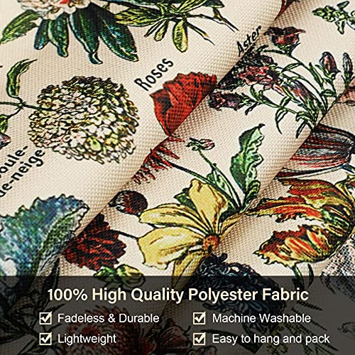 Vintage Tapestry 52 x 13 Inch Long Vertical Wall Hanging Botanical Tapestry with Tassel F836746