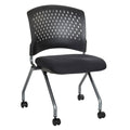 Armless Folding Chair with Ventilated Back and Casters L747