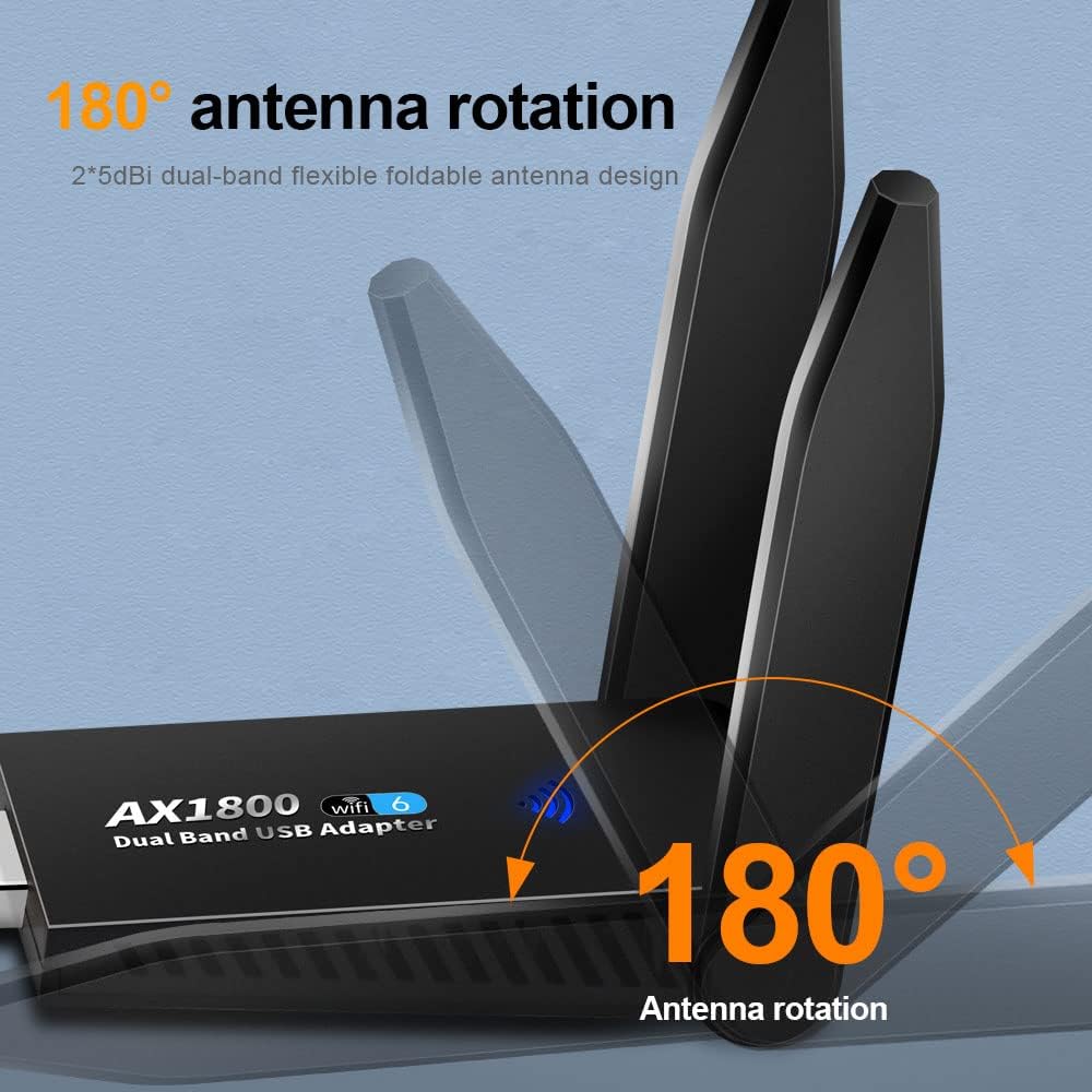 WiFi 6 USB 3.0 Adapter ax1800 802.11ax Dual Band Wireless Network Card Pack of 2 O956
