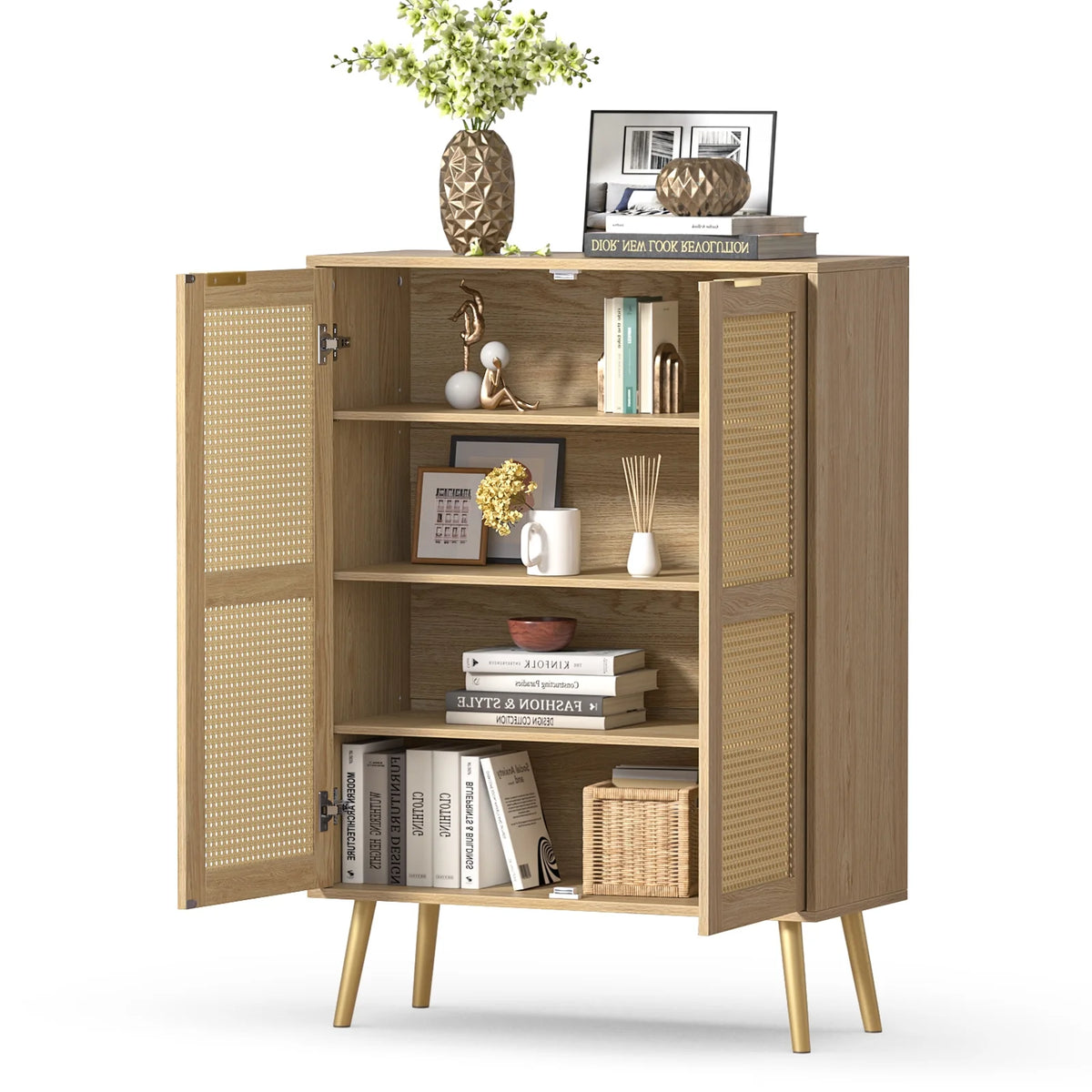 Rattan Storage Cabinet H443