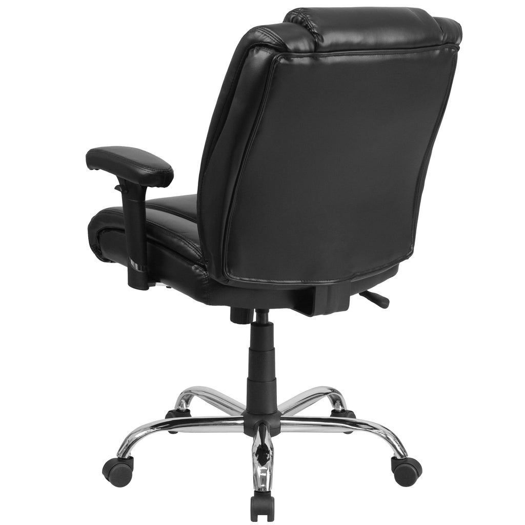 Black LeatherSoft Ergonomic Task Office Chair Q4736