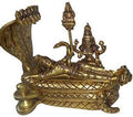Brass Statue 12.8 cm Height 15.5 cm Length Golden Color Y416