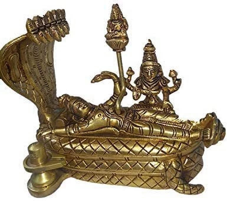 Brass Statue 12.8 cm Height 15.5 cm Length Golden Color Y416