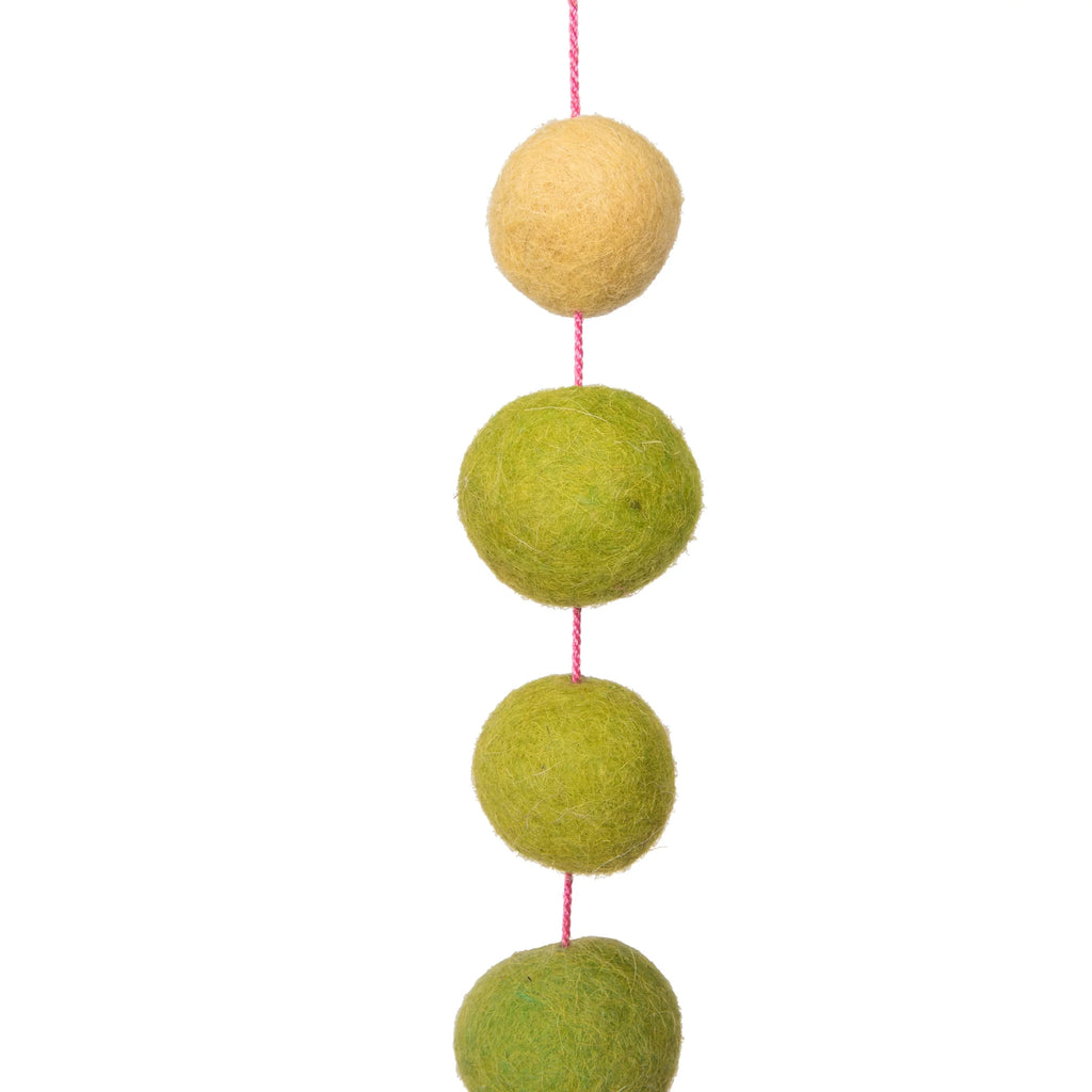 6' Multicolor Wool Pom Pom Garland P9461