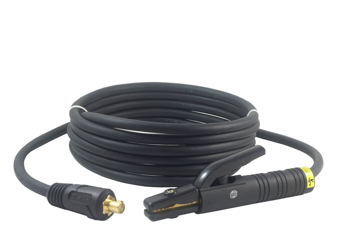 200 Amp Welding Ground Clamp Lead Assembly with Dinse Connector and #2 AWG Cable (75 Feet) V299