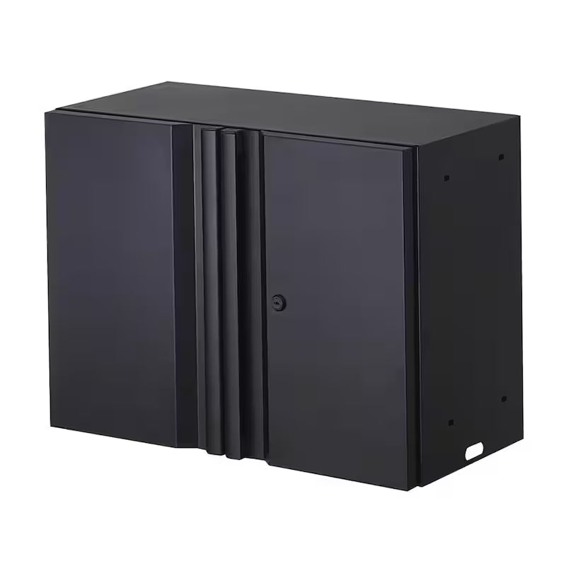 Black 24-Gauge Steel Wall Mounted Garage Cabinet E434