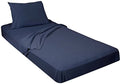 Navy 3 Piece Jersey Knit Cot Sheet Set Q814