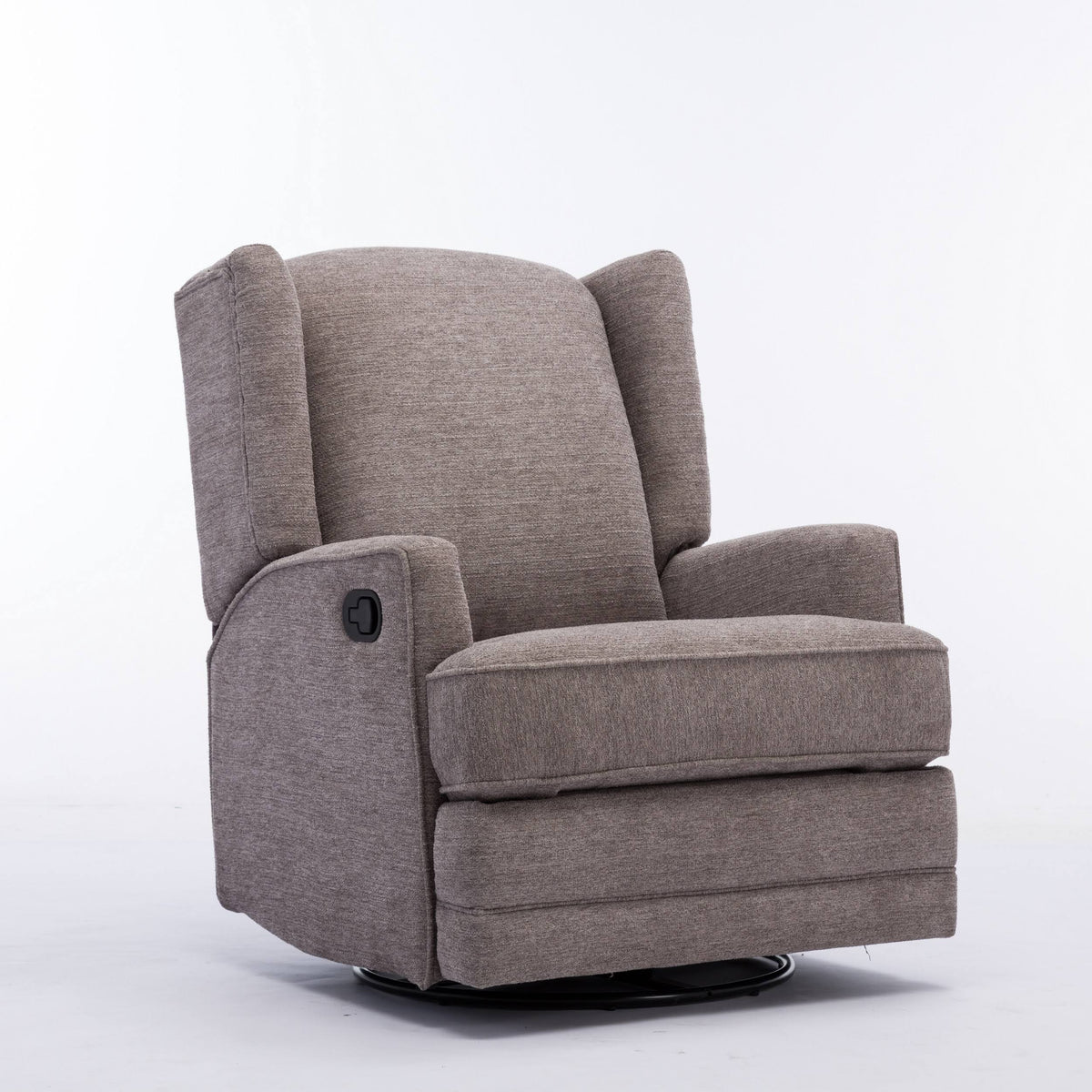 Wingback Swivel Glider Recliner, Smoke G378