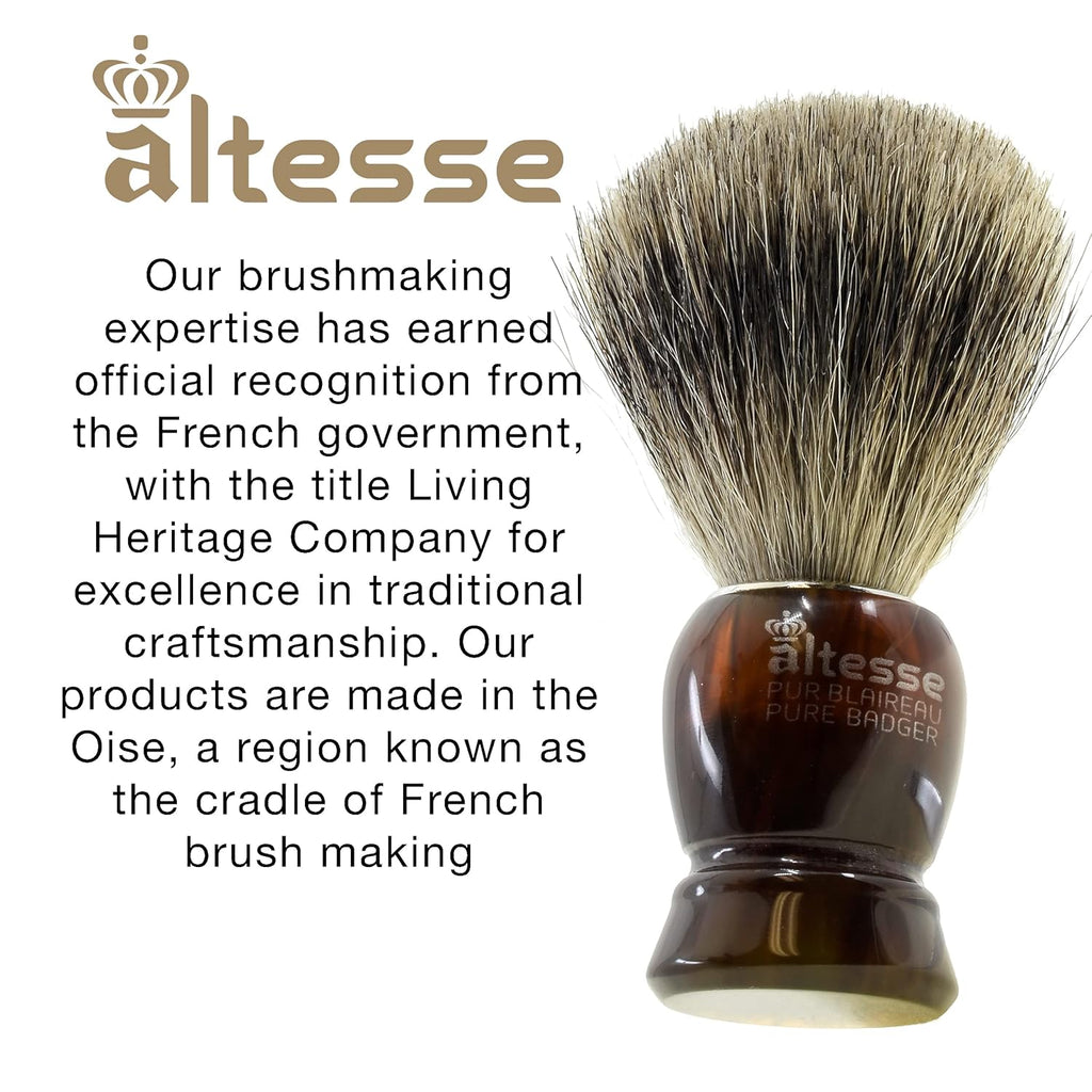 High Mountain White Badger Shaving Brush Q469
