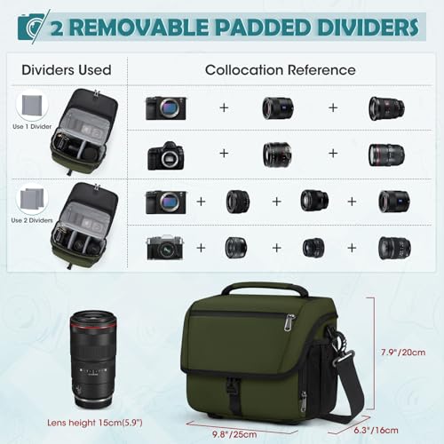 Black Waterproof Camera Sling Bag with Tripod Holder P366
