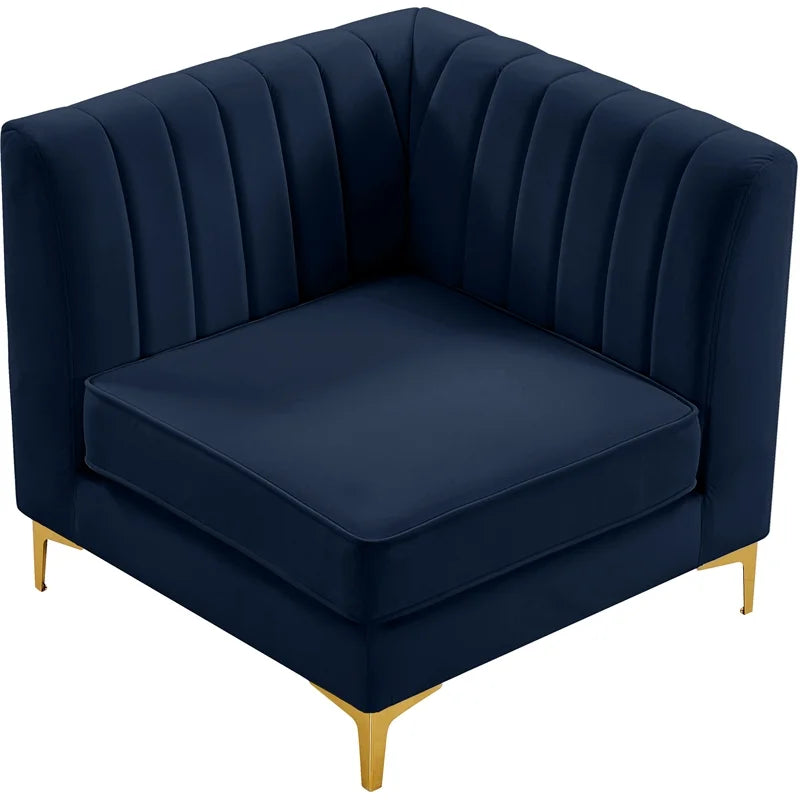 Navy Velvet Corner Chair S303911