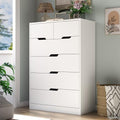 White 6 Drawer Wood Dresser S960168
