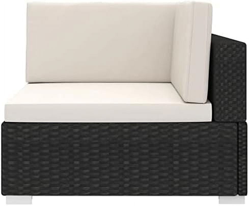 Gray Poly Rattan Sectional Corner Chair with Cushions Y897