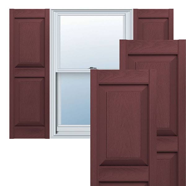 Bordeaux Raised Panel Vinyl Shutters C708146