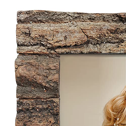8x10 Rustic Wood Picture Frame with Real Bark L2626