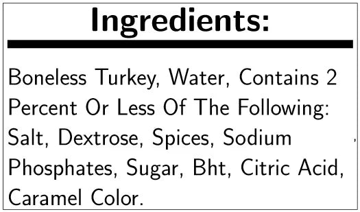 Turkey Skinless Sausage Links, 0.77 Ounce H87272