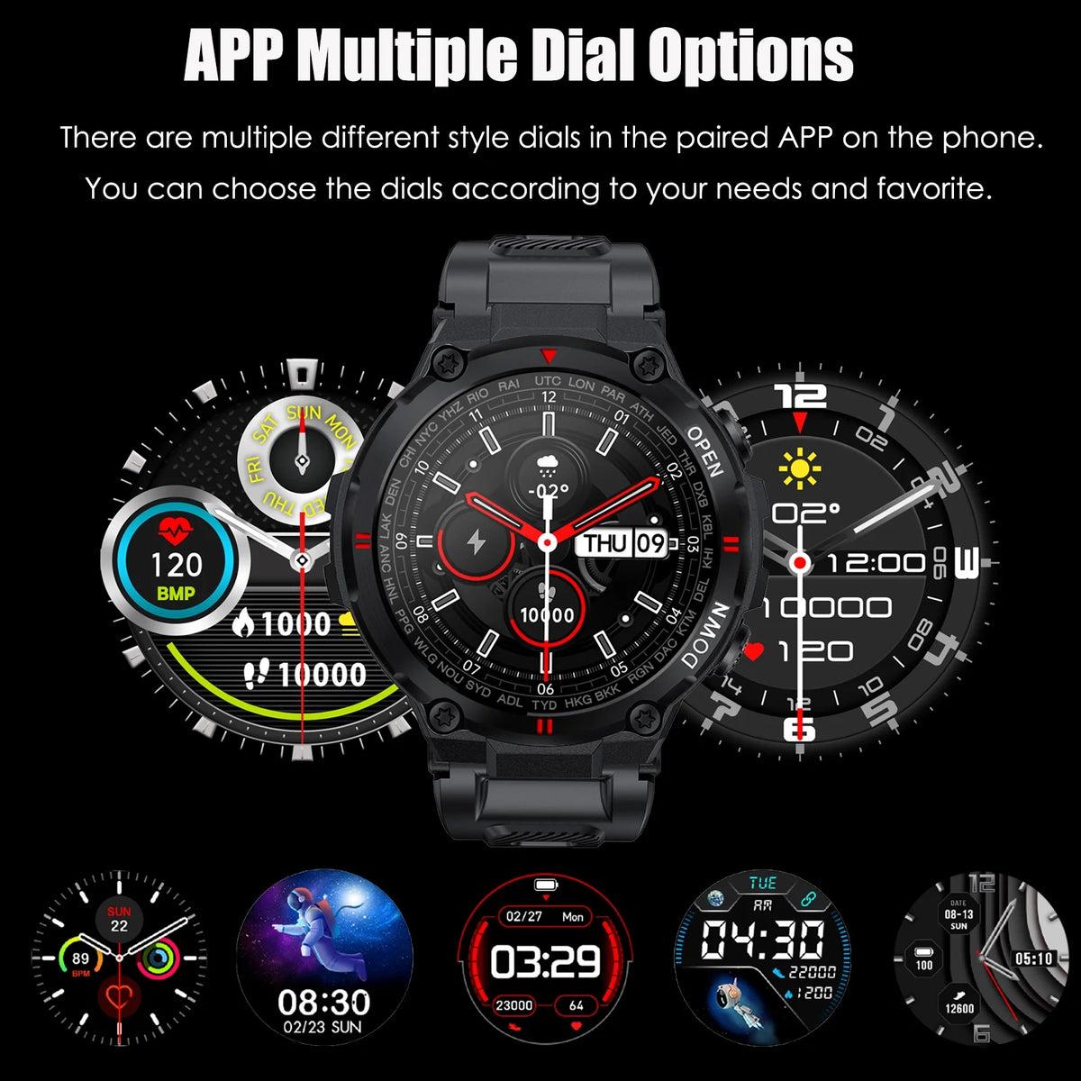 1.3'' HD Touch Screen Tactical Smartwatch K7761