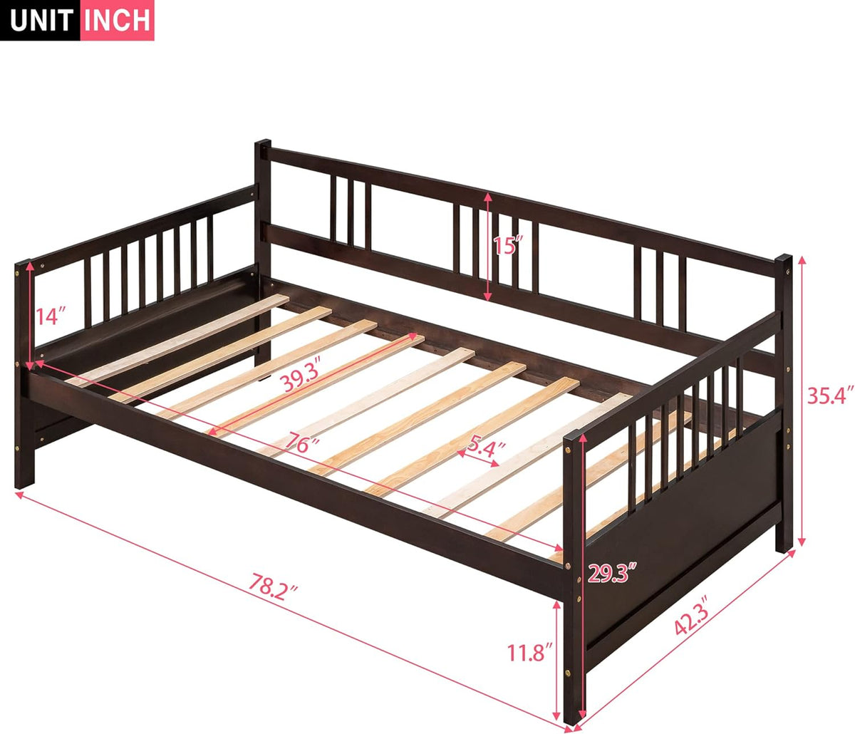 Twin Size Solid Wood Daybed W45045