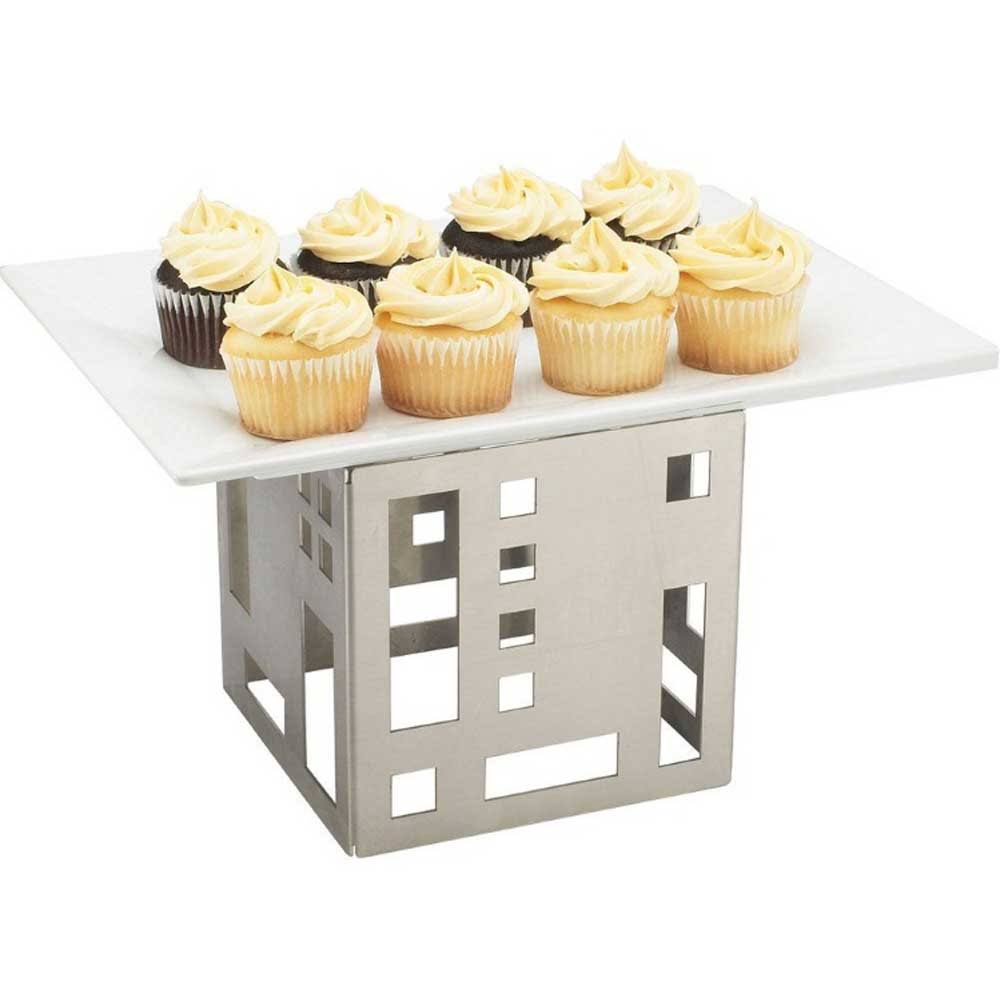 9x22 Stainless Steel Squared Cube Riser R526102