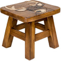 Hand Carved Acacia Hardwood Decorative Short Stool D183398