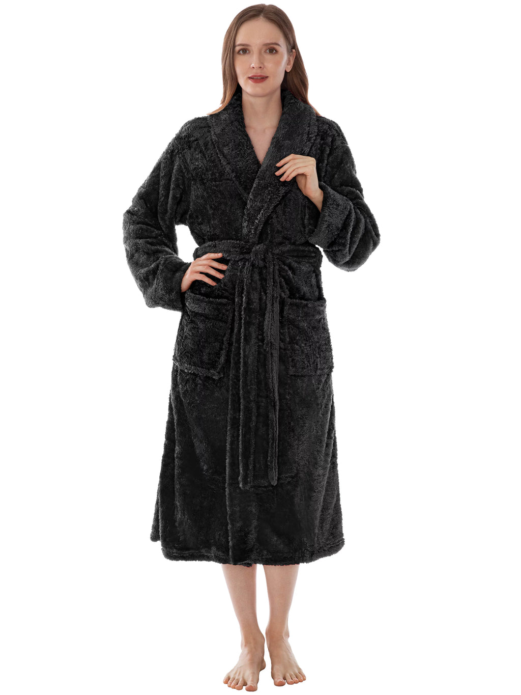 Black Fleece Sherpa Robe T40650