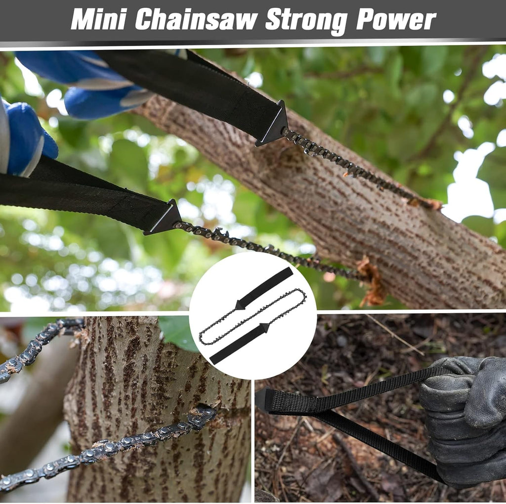 59.8 Inch High Carbon Steel Survival Shovel Axe Kit with Pickaxe Chainsaw T981